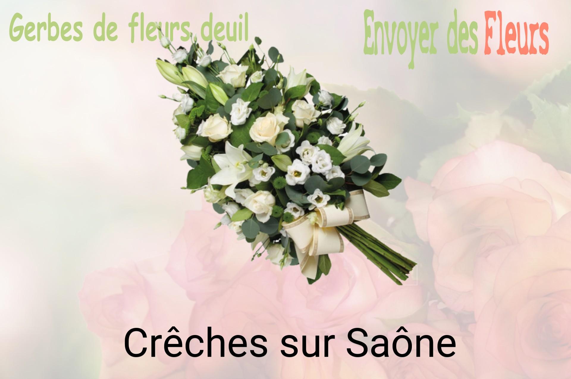 Gerbe de fleurs de deuil livrée à Crêches-sur-Saône